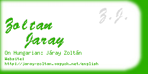zoltan jaray business card