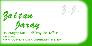 zoltan jaray business card